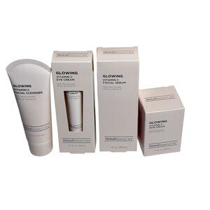 Global Beauty Care Glowing Vitamin C 4 Piece Skincare Set Cleanser Serum Eye